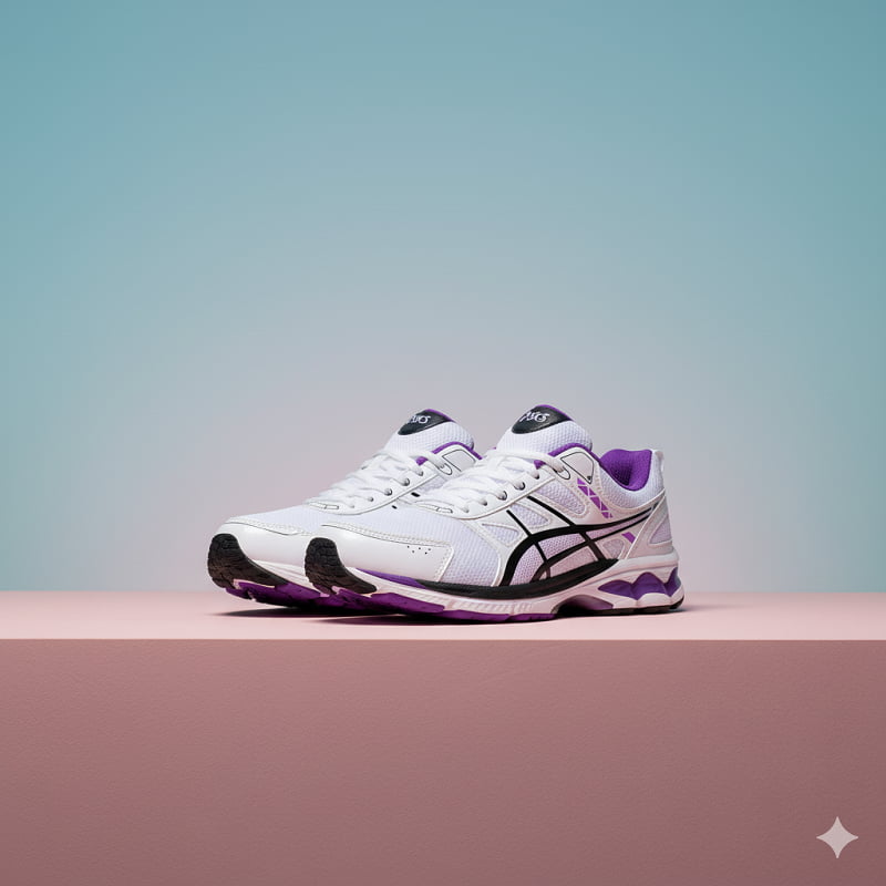 کفش ورزشی مردانه سفید بنفش مدلRadman