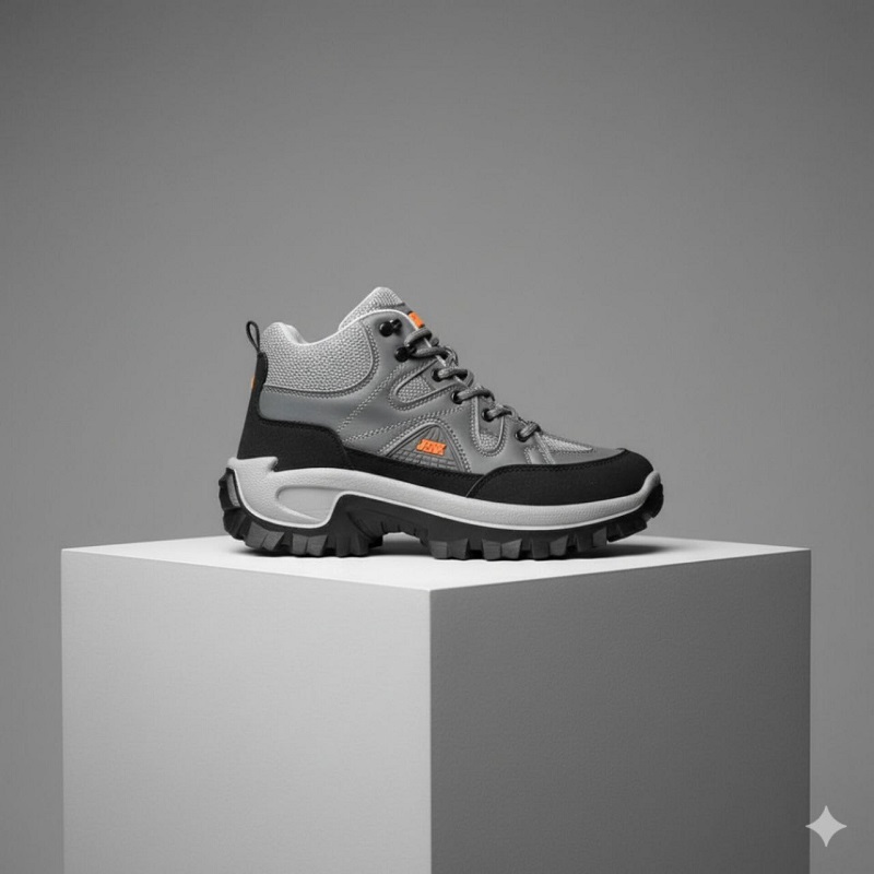 کفش ساقدار مردانه طوسی مدل JAX