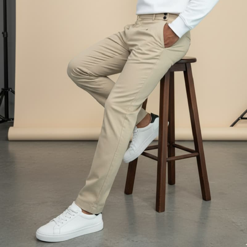 شلوار بنگال مام فیت مدل radin-کرم