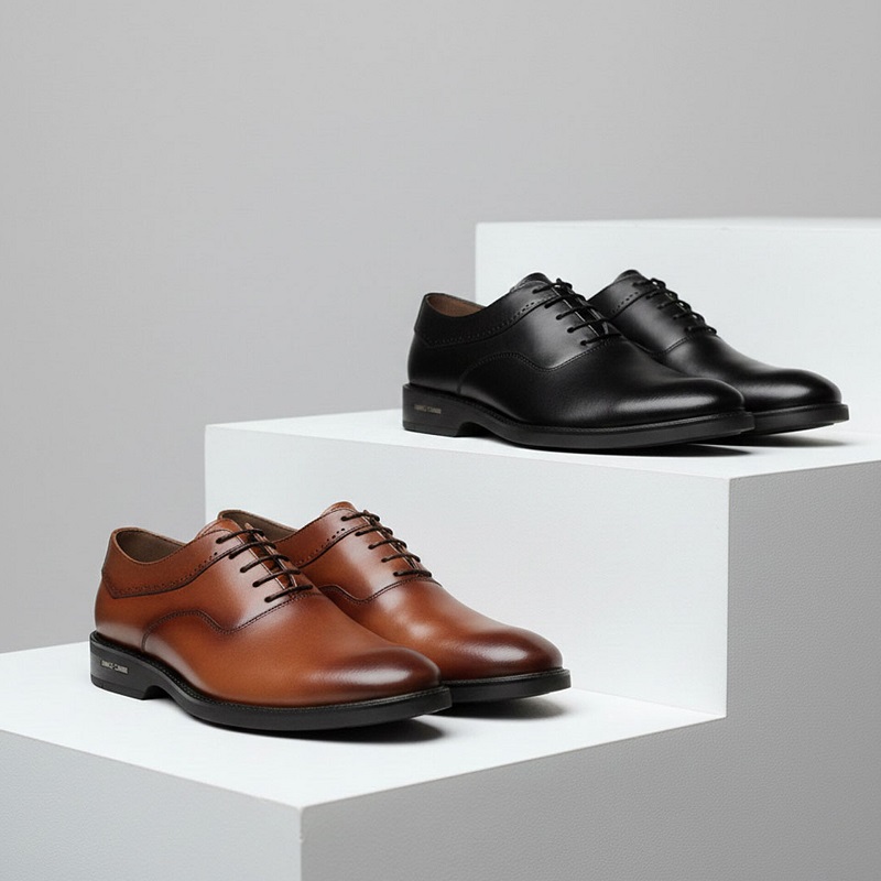 کفش رسمی بندی مردانه مدل sahand-مشکی